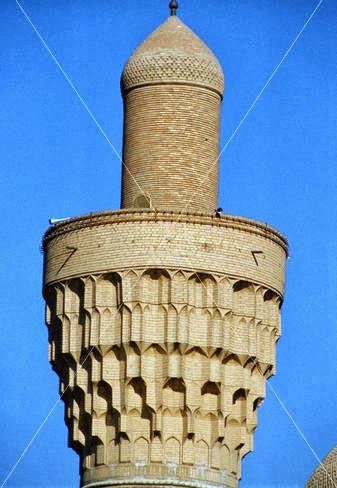 Μιναρές με μουκάρνας του Σουκ Αλ Γκαζάλ, Βαγδάτη, Ιράκ (13ος αιώνας).