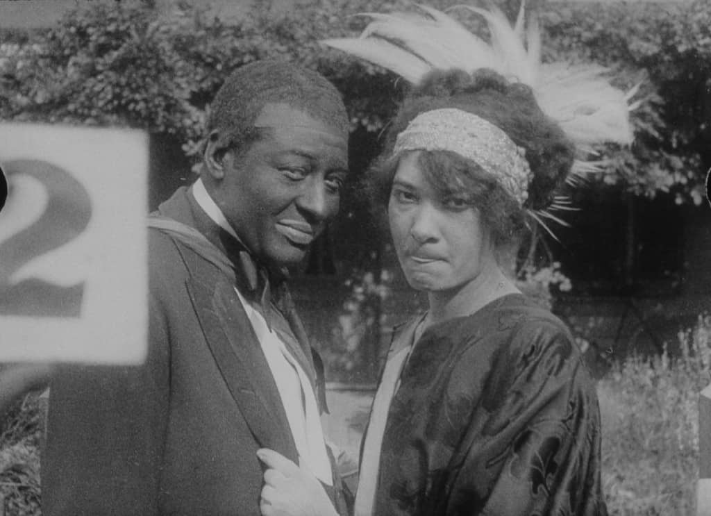 Production still from Bert Williams Lime Kiln Field Day Project. Bert Williams and Odessa Warren Grey